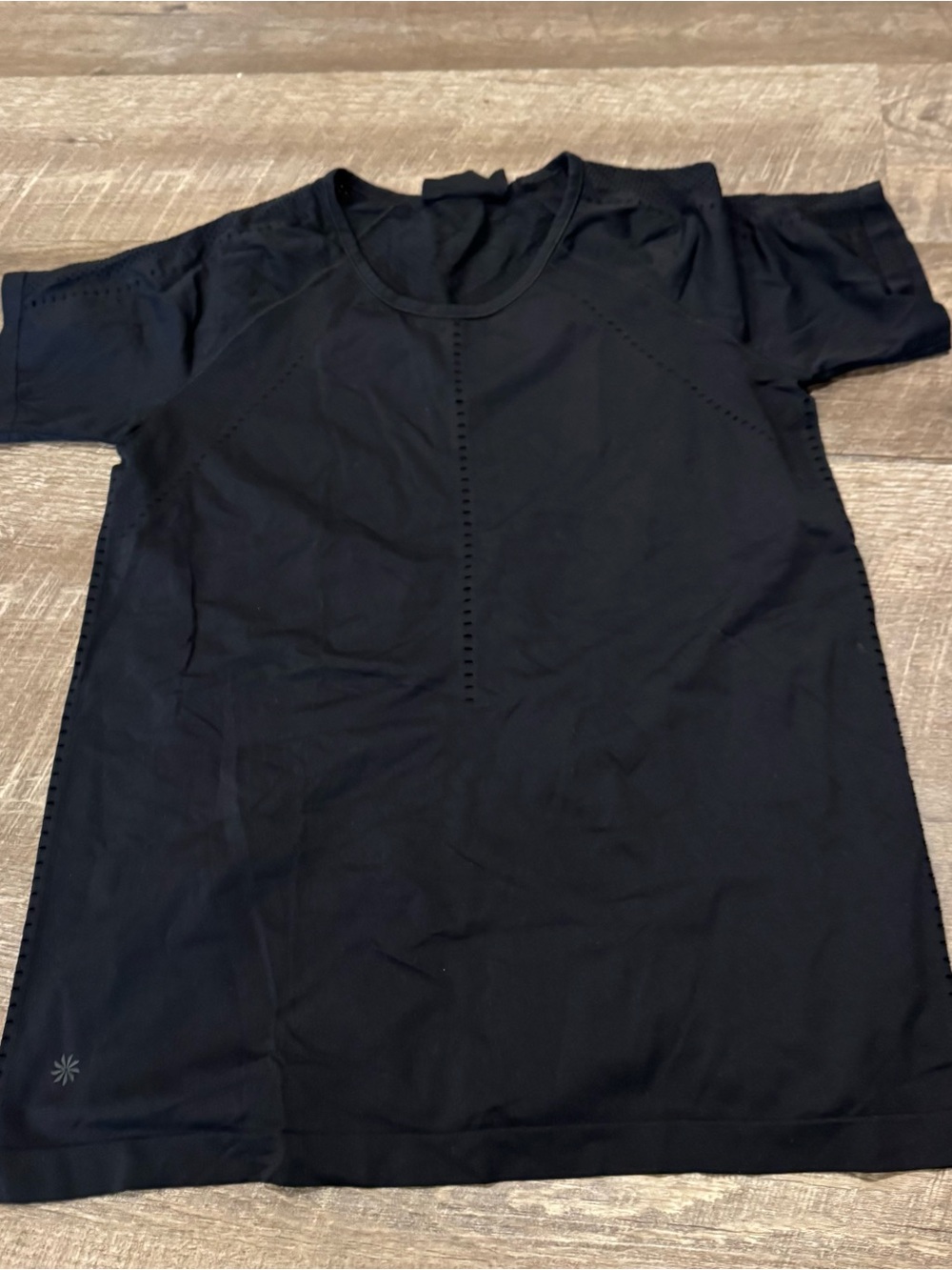 Athleta Black Short-Sleeve Performance Tee